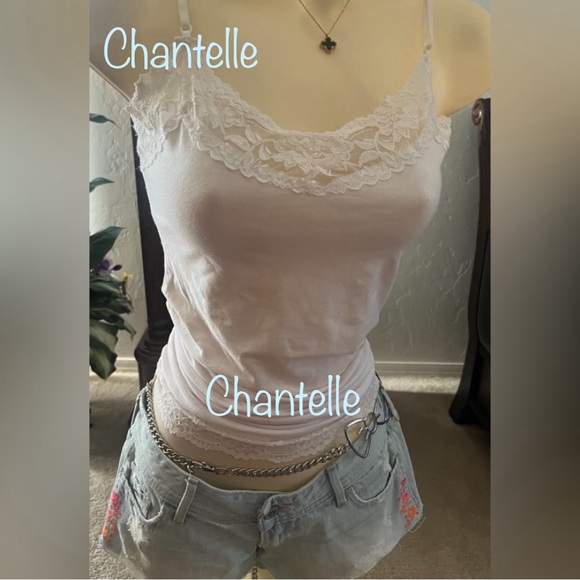 Y2K lace trim cami with adjustable straps ❣️ - Picture 2 of 11